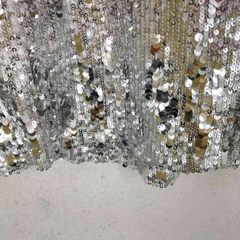 ザラ ZARA シルバースパンコール ドレス レディース import:M